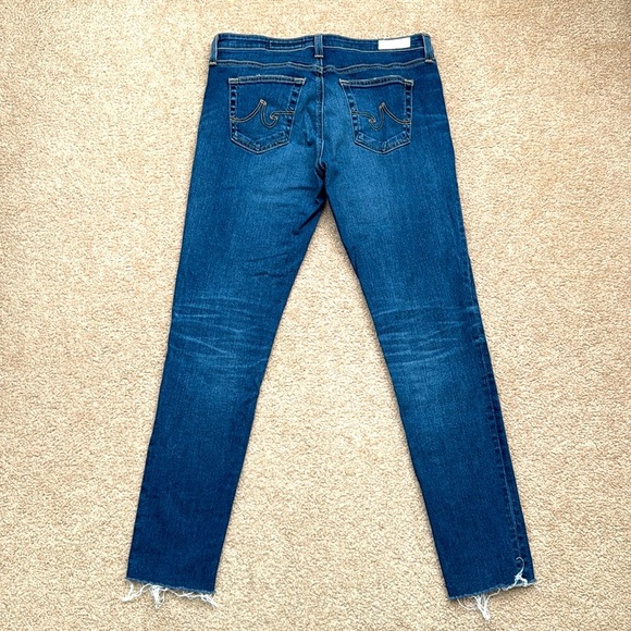Adriano Goldschmied The Legging Ankle Mid Rise Skinny Raw Hem Jeans Size 29 - Picture 4 of 10